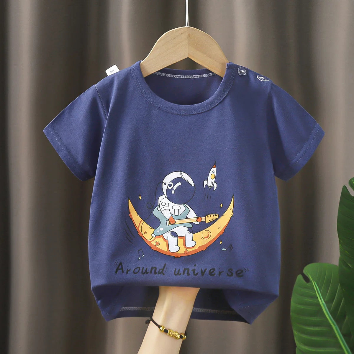 1pcs Summer Pure Cotton Boy Cartoon Tee Fashion Tops Children Short Sleeve T-shirts Child Loose Casual Solid Tshirt Baby Clothes
