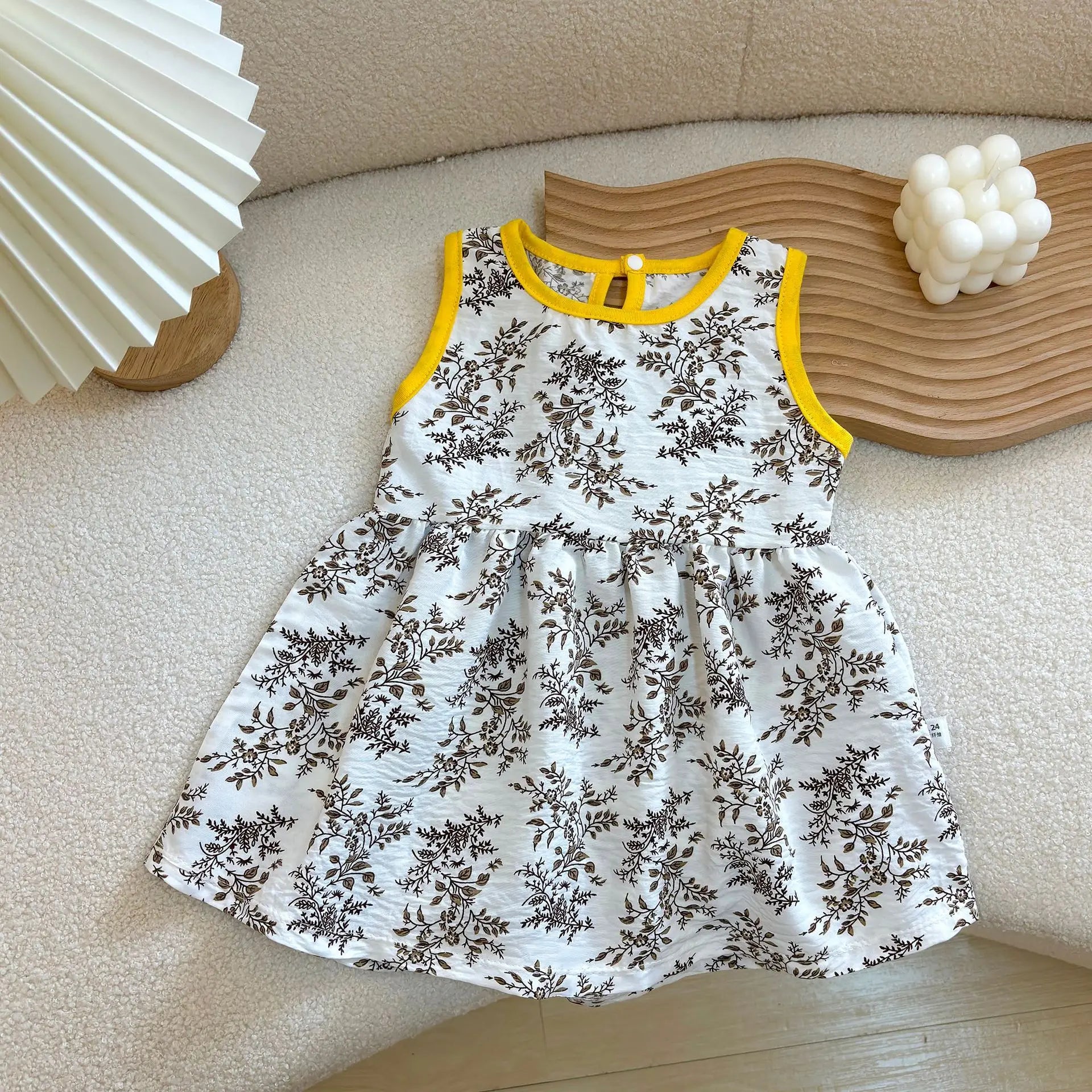Fashion Printed Sleeveless Girls Dress Newborn Princess Dress Baby Girls Clothes Baby Girl Leisure Dress Baby Clothing
