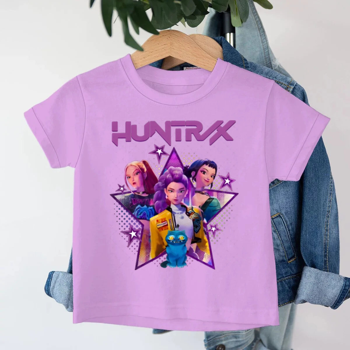 KPop Demon Hunters Kids T-shirt Baby Girls Clothes Fashion Casual Tops 2025 Movie Cotton T Shirt Fans Gift Children's Clothing