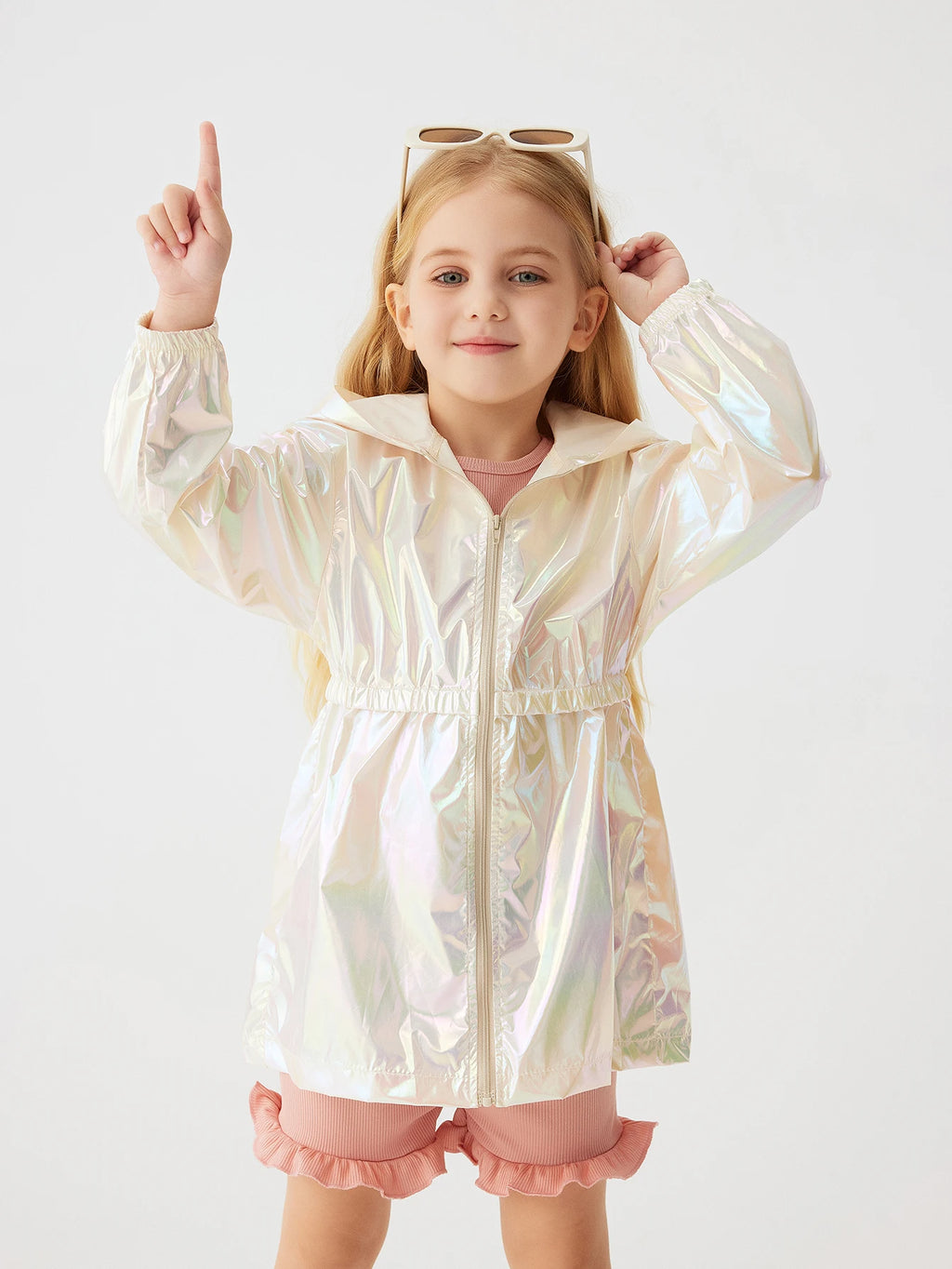 2024 Spring and Autumn Popular Children's Wear Casual Cute Girl's Thin Breathable Hooded Jacket