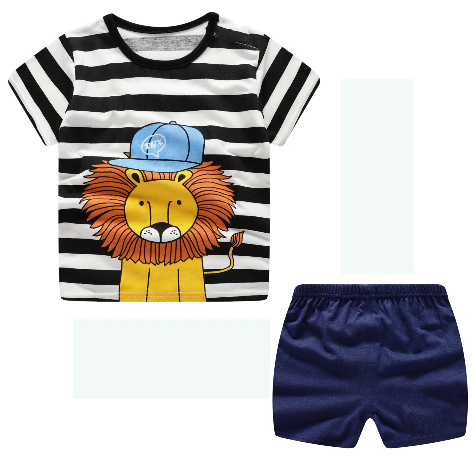 2024 Summer Boys Girls Clothes Set T-shirt+pants 2pcs Children's Clothing Fashion Pink Baby OutSet Newborn Baby Suit