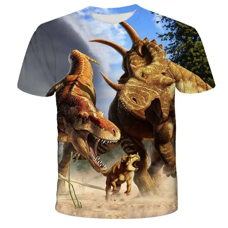 Miniso 2024 Jurassic World Dinosaur T-Shirt Boys Girls Clothes Top Tees Baby Boys T Shirt Children Clothing Men And Women Shirt