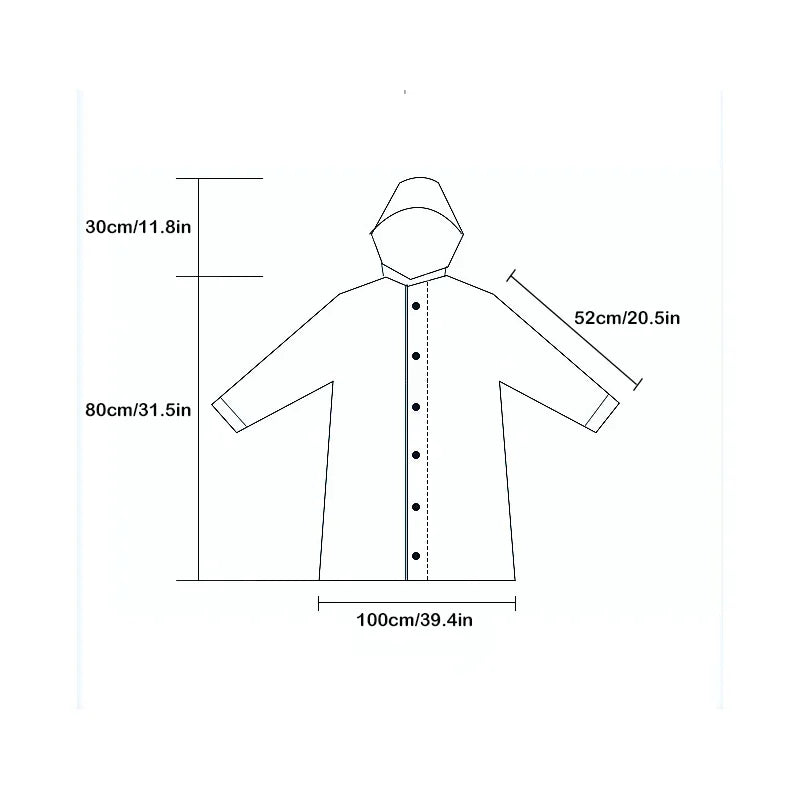 EVA Thickened Children's Raincoat, Reusable, Transparent, Fashionable, Hooded, for Girls and Boys, Outdoor Tour, Cute Raincoat