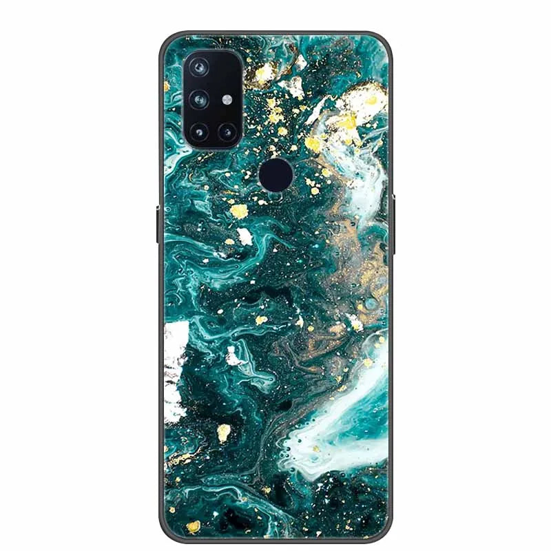 For OnePlus Nord N10 5G Cases N100 N200 Marble Soft Silicone Back Cover for OnePlus Nord N10 N 10 Phone Case Shockproof Coque