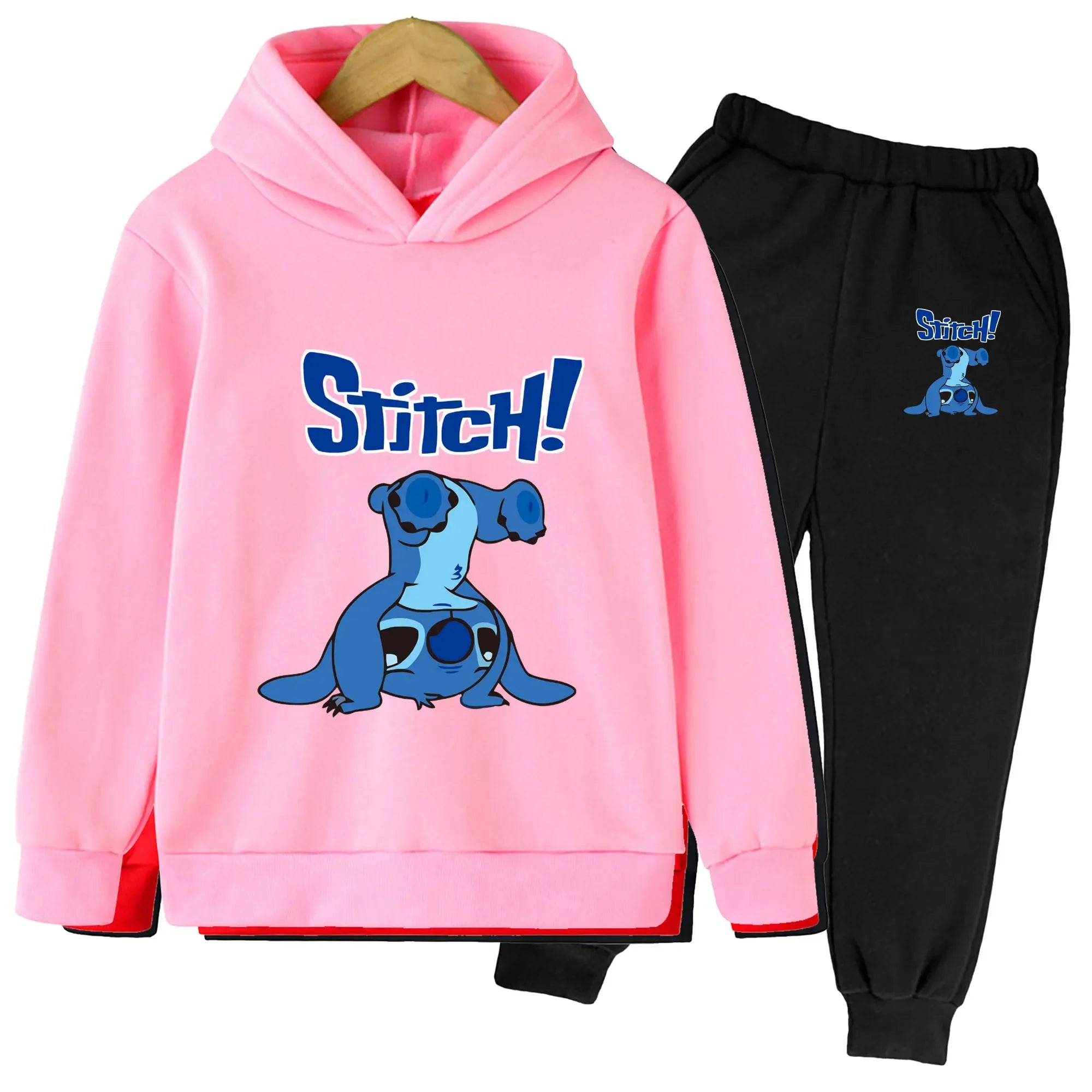 Children's Clothing Sets Cartoon Stitch Hoodies Sweatshirts Kids Clothes Pullover Tracksuit Boys Girls Sportswear 2025 Spring