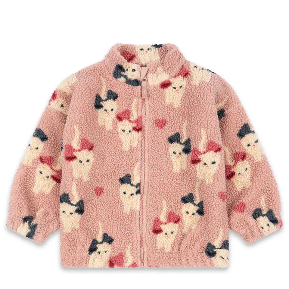 Konges Slojd Winter Baby Girls Boys Lambswool Cherry Jackets Kids Clothes Boys Sequin Cartoon Outerwear Children's Coats 1-9Yrs