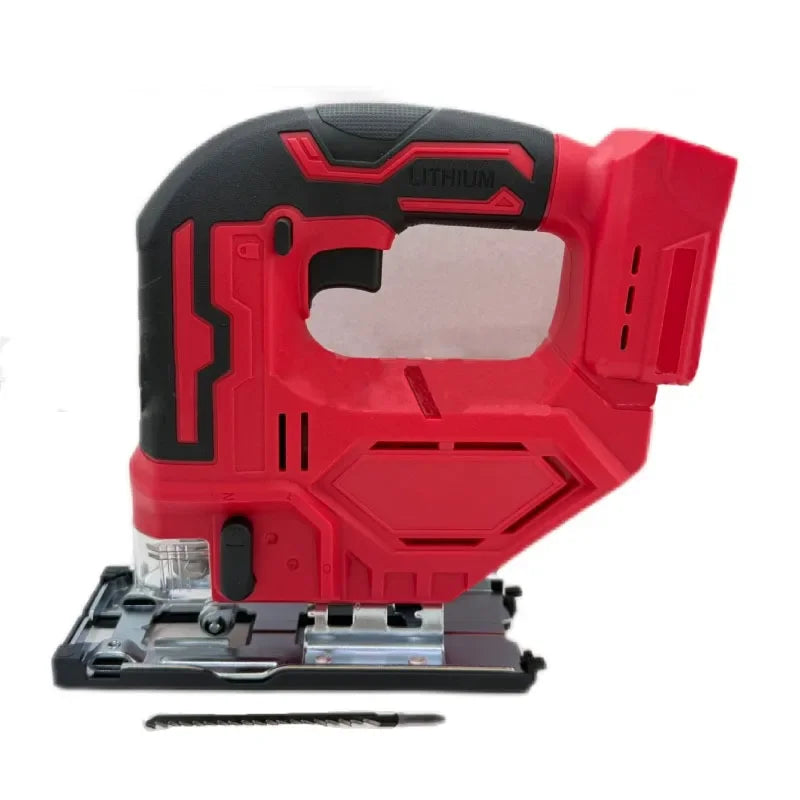 Electric Jig Saw for Milwaukee 18V Battery 2700RPM Variable Speed ​​3 Position Orbital Setting Cordless Jigsaw Tool (No Battery)