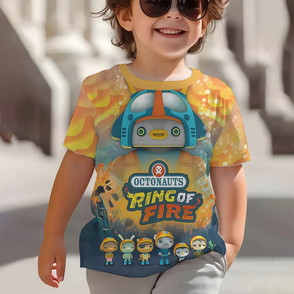 3D Print Cartoon O-octonauts Baby Clothing 5 to 14 Years Male Outdoor Clothes for Children Boy Girl Child T-Shirt Top Shirts