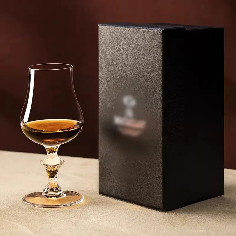 Macallan King Luxury Crystal Whiskey Snifer Professional Whiskey Tasting Cup Wine Copita Nosing Glass High-end Goblet Hand Made