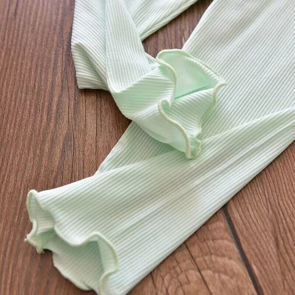 Girls Lightweight Summer Long Pants for Comfort and Stylish Casual Capris Clothes Children Candy Color Casual Korean Leggings