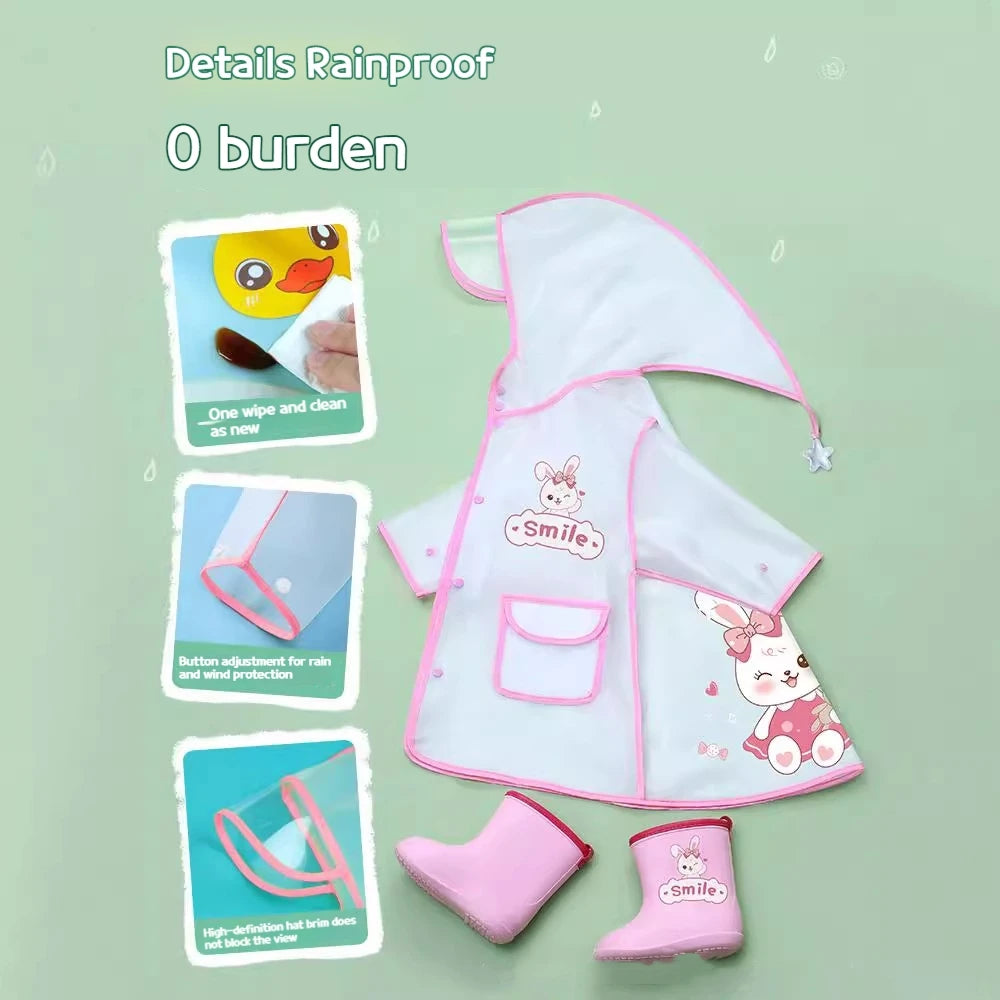 Special Raincoats for School Students Boys And Girls Waterproof Outdoor Rain Jackets  Protective Coats