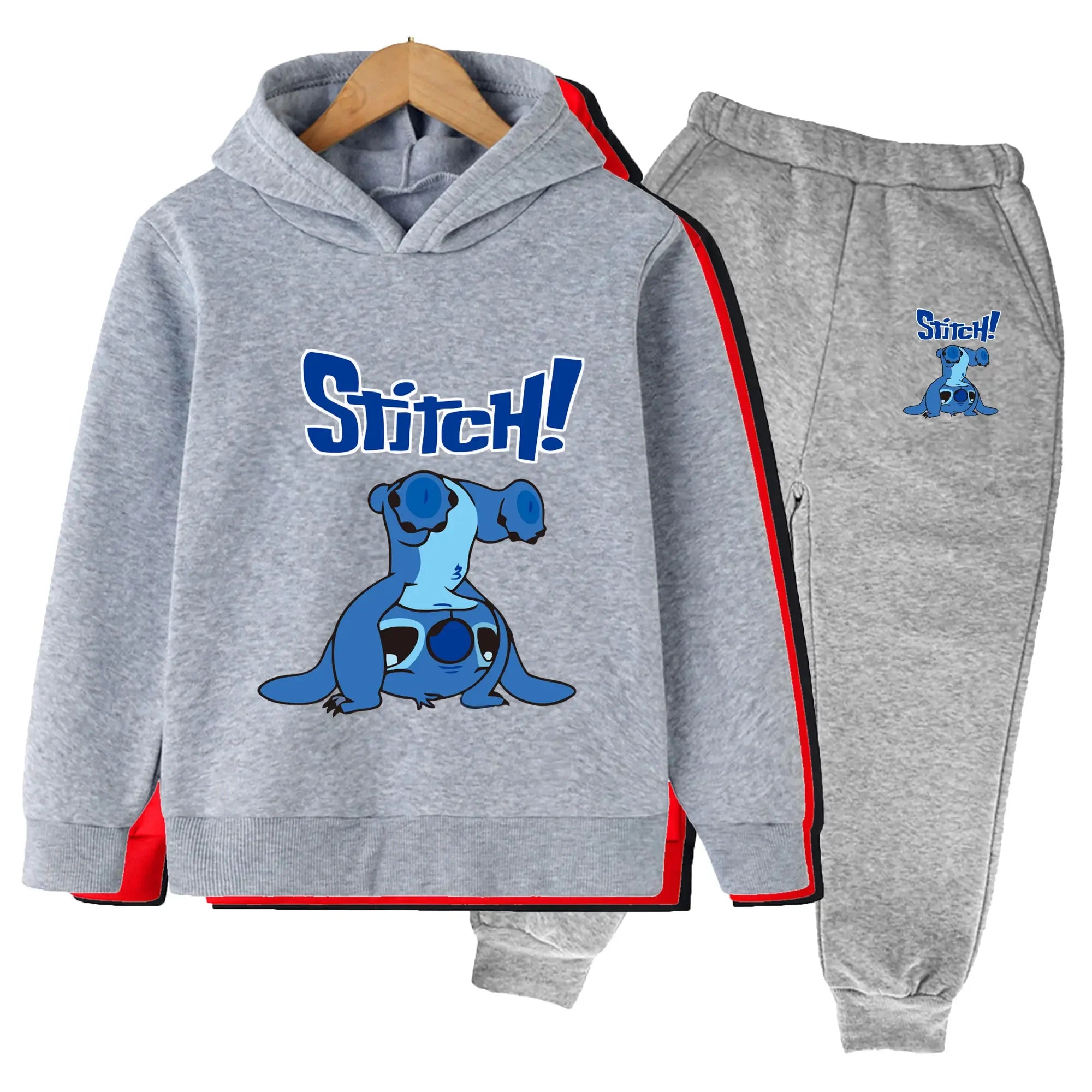 Children's Clothing Sets Cartoon Stitch Hoodies Sweatshirts Kids Clothes Pullover Tracksuit Boys Girls Sportswear 2025 Spring