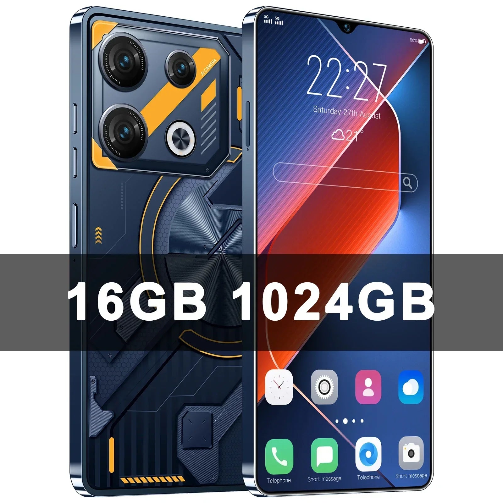 Original Pova 9S Pro Smartphone 5G 7.3inch HD 22G+2TB Cell Phone Dual SIM Mobile Phones 50+108MP 7000mAh Android 14 Unlocked NFC