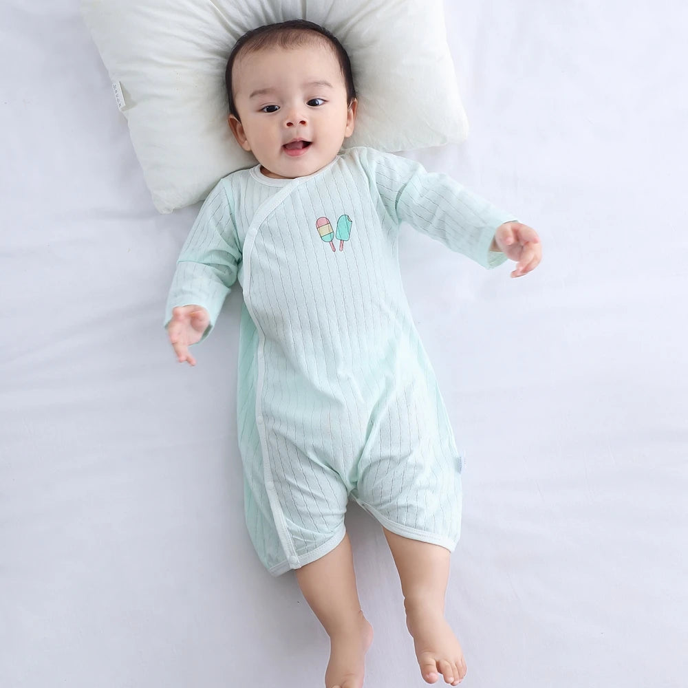 Summer Newborn Baby Homewear Cotton Infant Rompers Soft Baby Bodysuit Breathable Boy Girls Pajamas Baby Clothes 0-18 Months