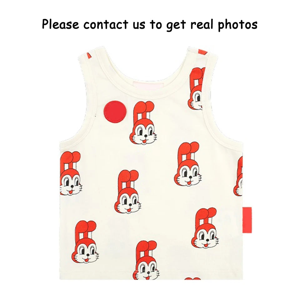 Summer Korean Children Clothes Set Bebe Girls Strawberry Print Vest Tee Boys Cartoon T-shirts Shorts Kid Sweatshirts Tee Pants