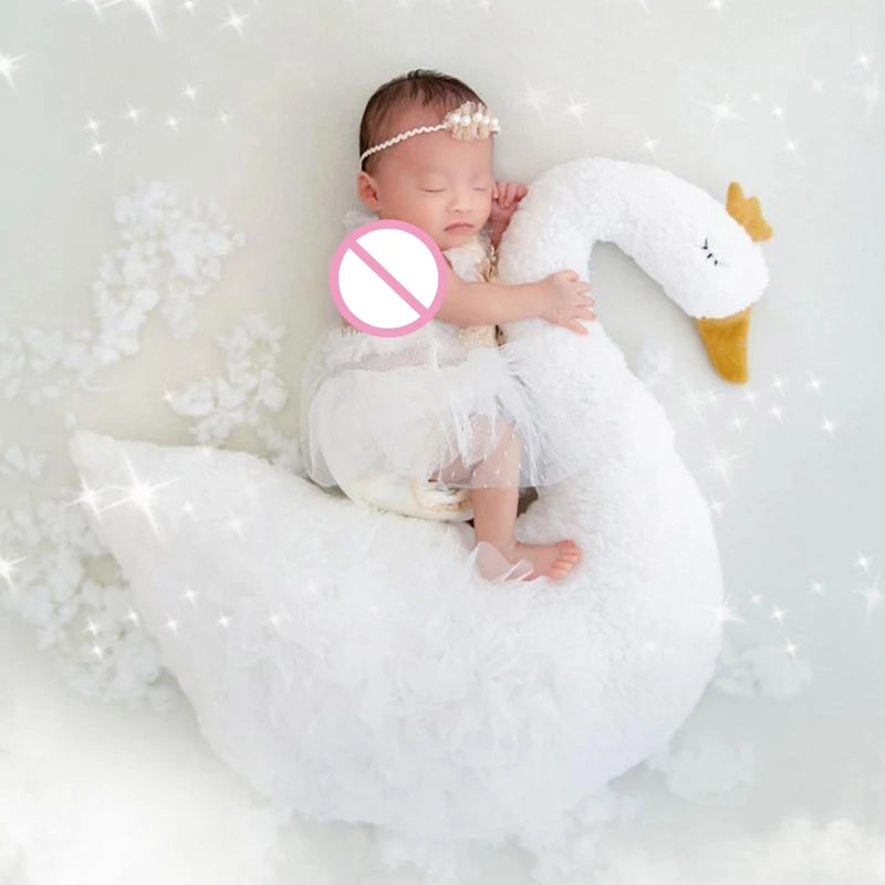 Newborn Baby Photoshoot Props Posing Pillows Swan Shape Cushion Pad for Infant Baby Photography Props Accessories Dropshipping