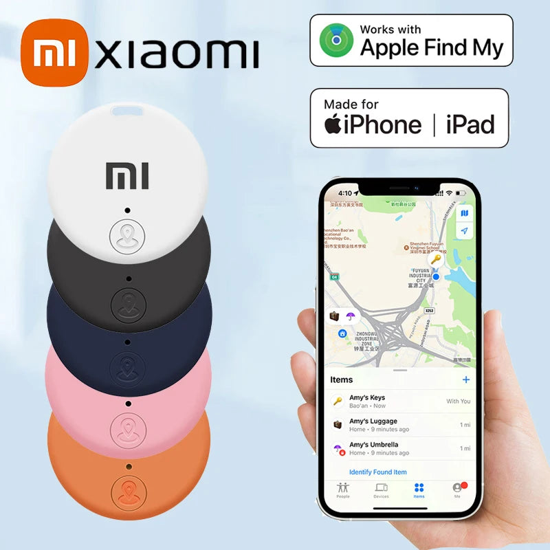 Xiaomi Mini GPS Tracker Smart Air Tag Portable Anti-Lost Reminder Device Finder Car Key Wallet Pets Locator For Apple Find My