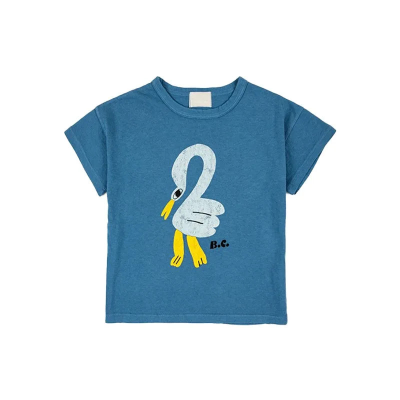 2025 Kid Clothes New Spring Sumemer Korean Baby Boys Girls Cotton Cartoon Short Sleeve T Shirts Children's Outerwear Clothings