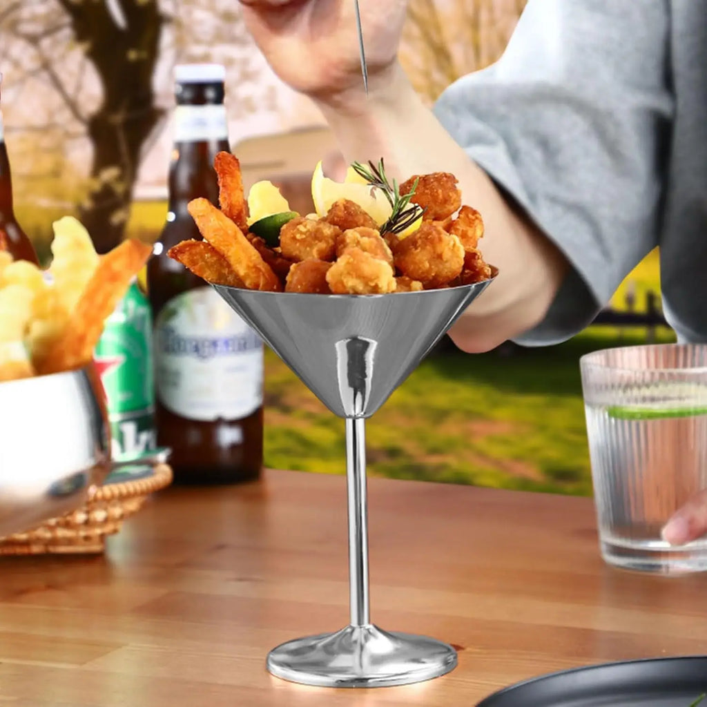 304 Stainless Steel Martini Cocktail Glass Champagne Goblet Wine Cup Rose Gold Karaoke Bar Metal Utensils Personalized Design