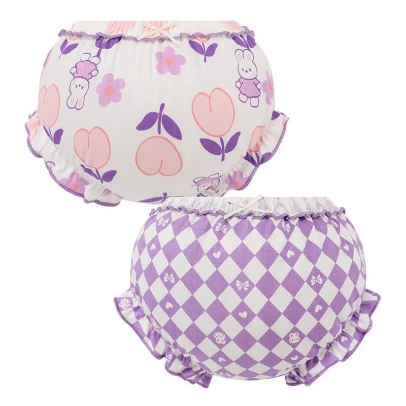 2 Piece/Lot Summer Baby 100% Cotton Shorts Kids Girl Infant Kawaii Cute Cartoon Panties PP Pants 6-24 Months Children Underpants