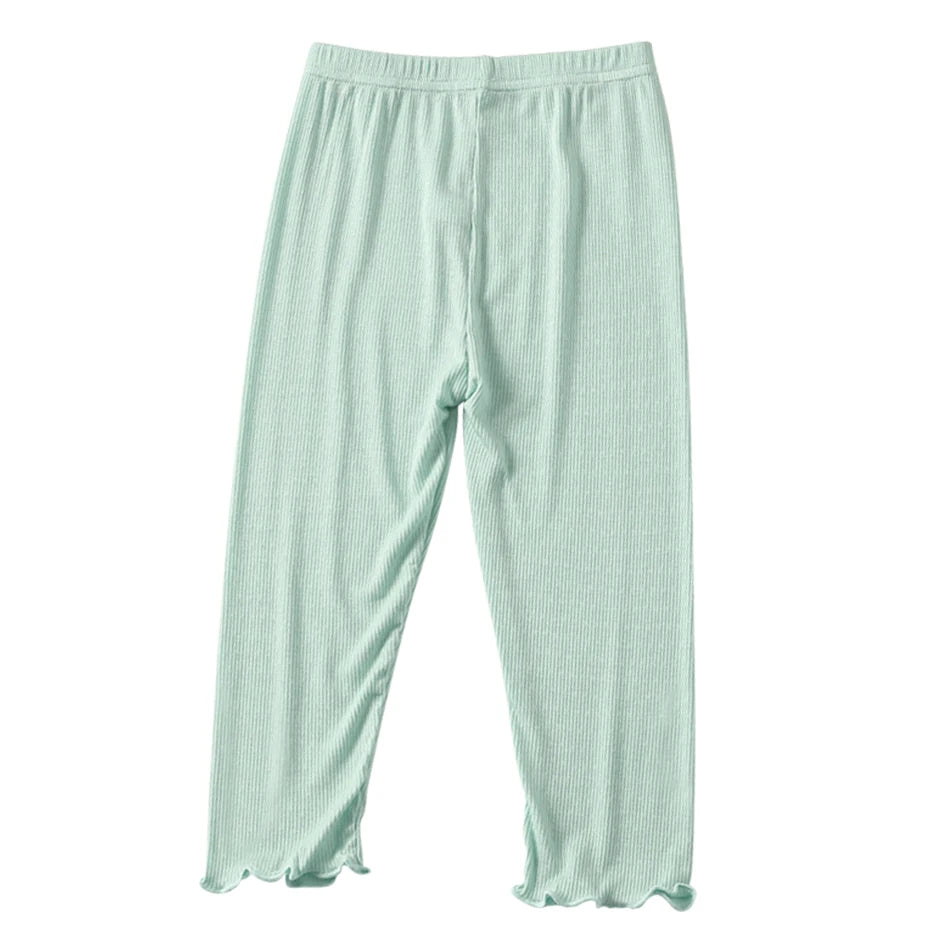 Girls Lightweight Summer Long Pants for Comfort and Stylish Casual Capris Clothes Children Candy Color Casual Korean Leggings
