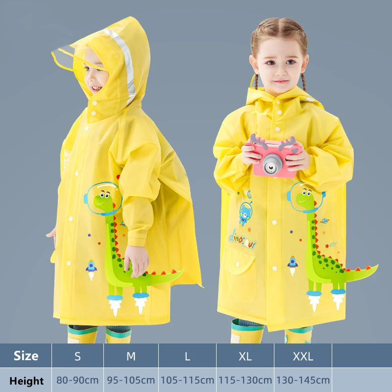 Children's Raincoat Girls' Boys' Kindergarten Children's Primary School Children's Baby Schoolbag Position Waterproof Raincoat