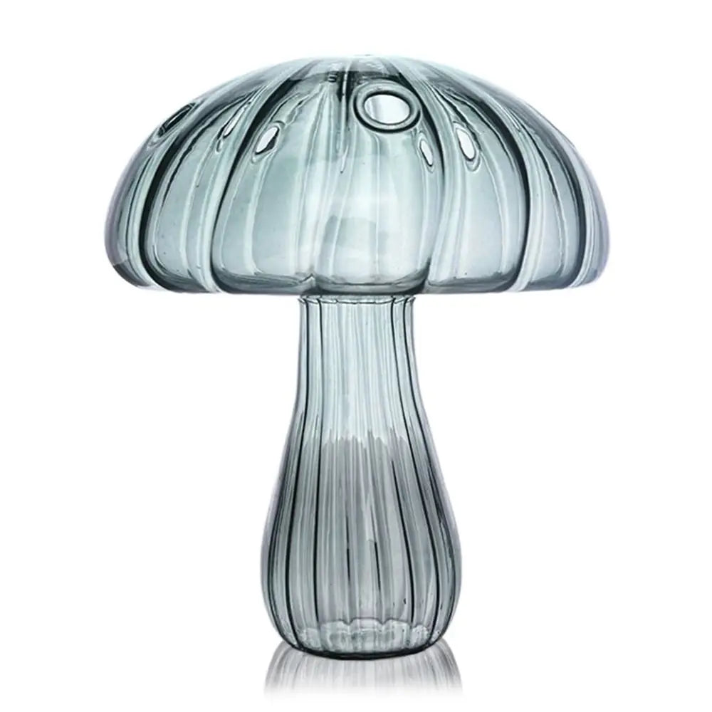 Simple Mushroom Shaped Vase Transparent Glass Vase Hydroponic Flower Plant Aromatherapy Bottle Creative Home Decoration