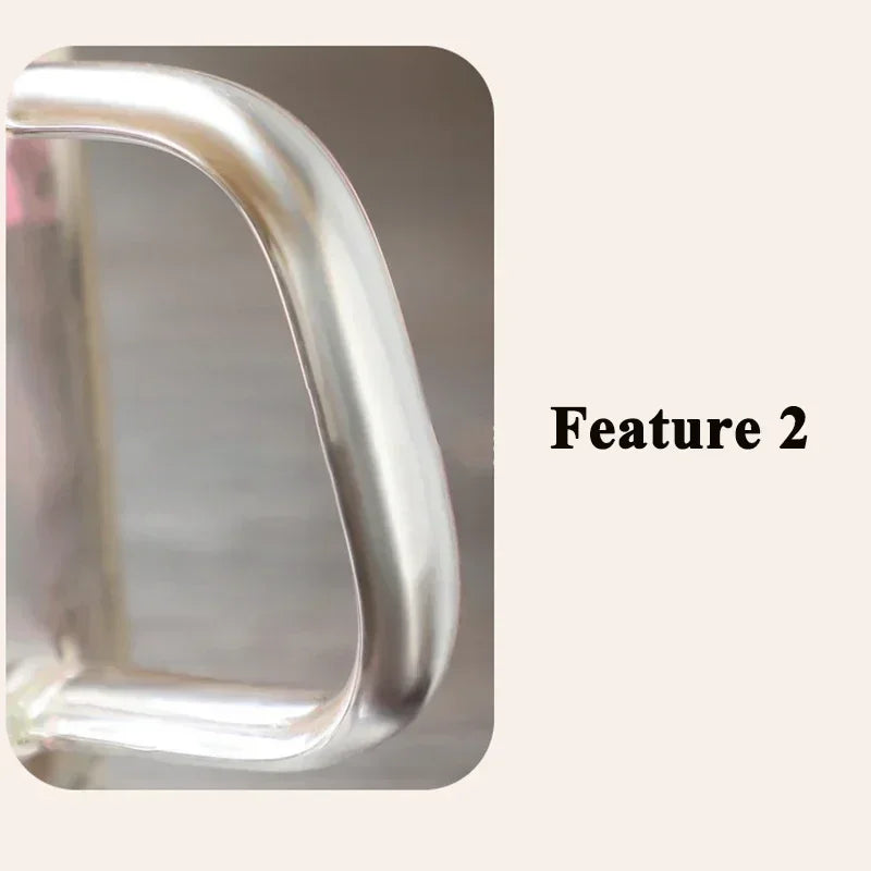 200ml Double Wall Coffee Mug with Handles Transparent Flowers Clear Milk Cups Fill Artificial Simulation Drinkware Glass for Bar