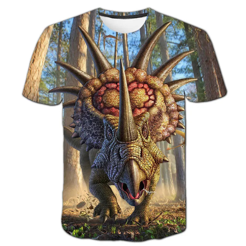 Miniso 2024 Jurassic World Dinosaur T-Shirt Boys Girls Clothes Top Tees Baby Boys T Shirt Children Clothing Men And Women Shirt