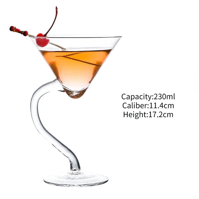 Creative Cocktail Glass Cup Beer Juice Whiskey Glass Cup Martini Wine Cup For Drinking Bar Party Wedding Christsmas Gift Tool