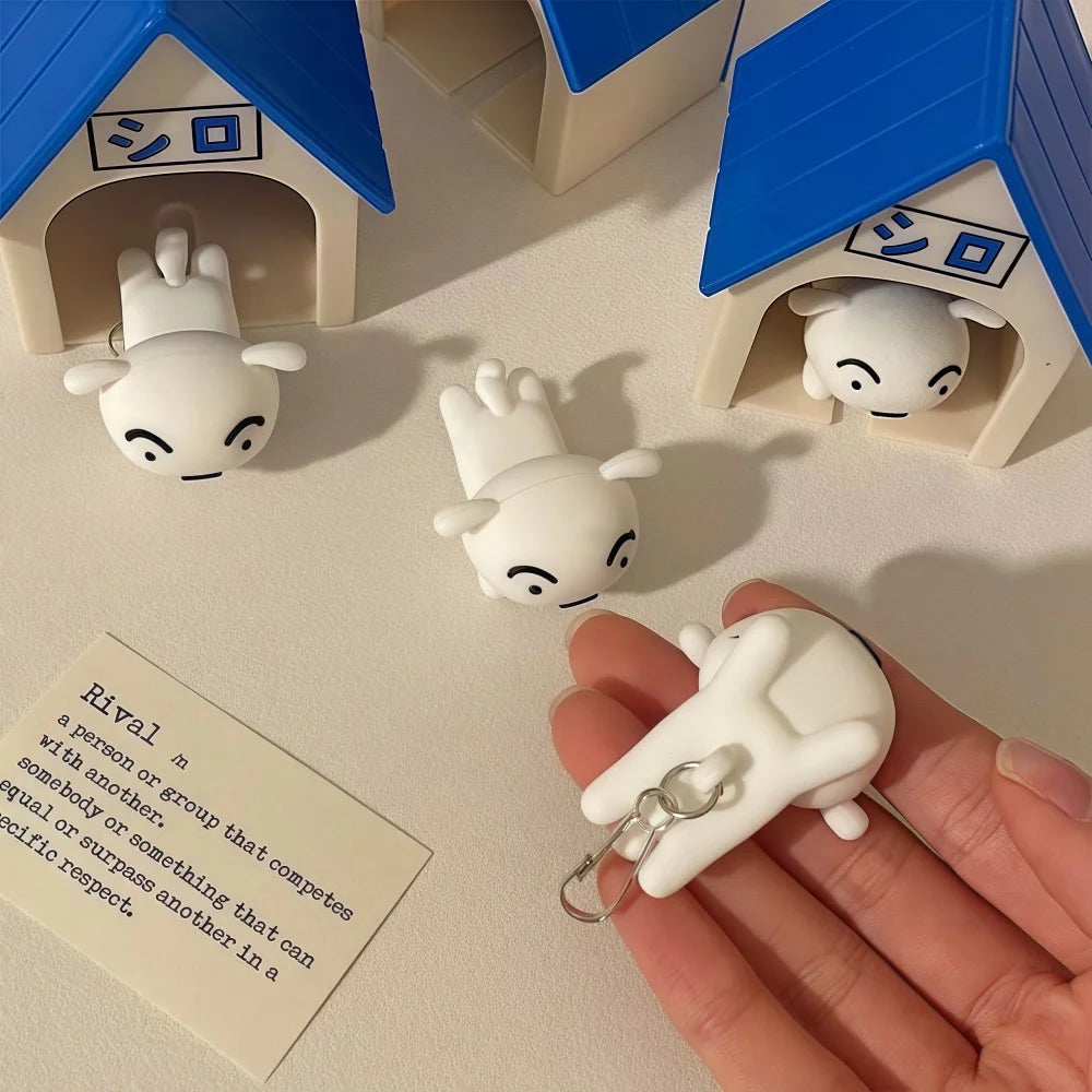 Crayon Shinchan Xiao Bai Go Home Themed Key Hook Wall Mount with Adorable Small House Design for Anti Lost Key Holder Organizer