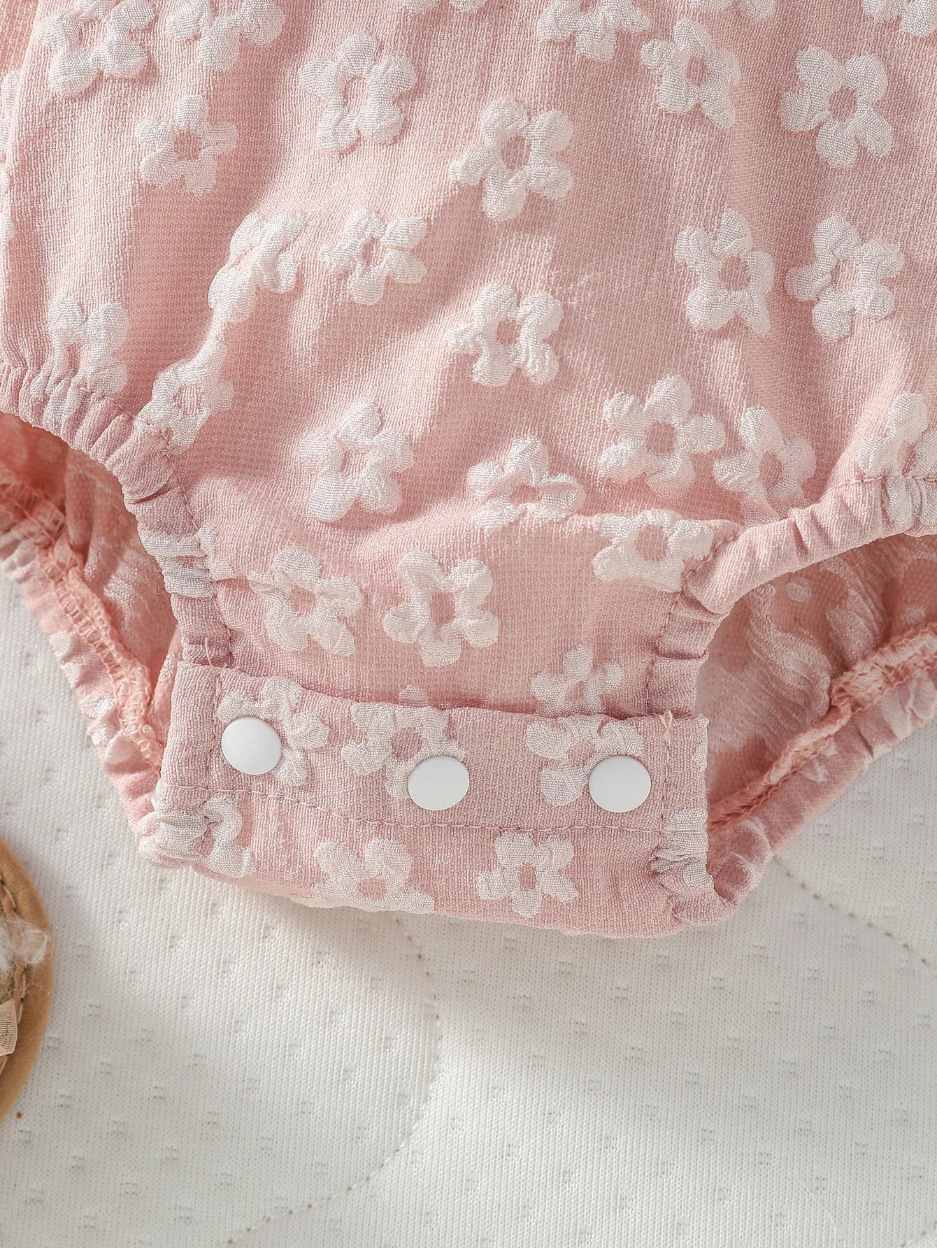 Baby Gilrs Fashion Cute Pink Print Flower Honey Jumpsuit For Summer Sleeveless Casual Clothing+Headband