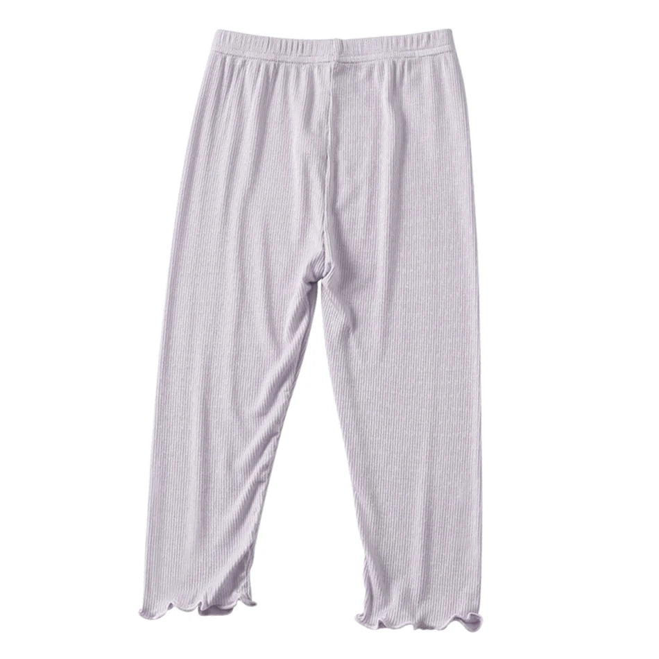 Girls Lightweight Summer Long Pants for Comfort and Stylish Casual Capris Clothes Children Candy Color Casual Korean Leggings
