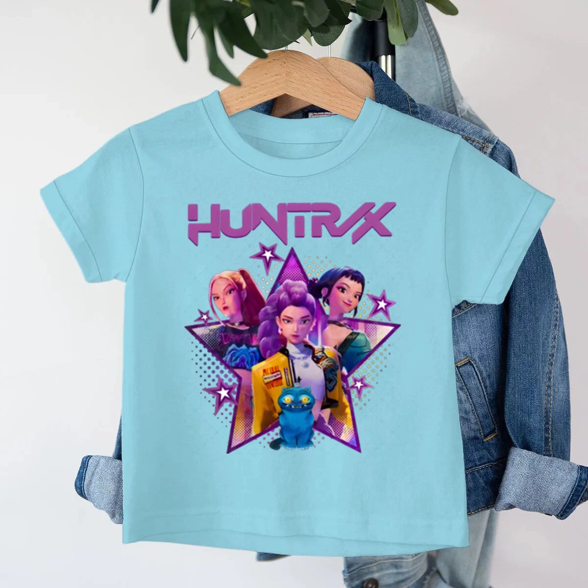 KPop Demon Hunters Kids T-shirt Baby Girls Clothes Fashion Casual Tops 2025 Movie Cotton T Shirt Fans Gift Children's Clothing