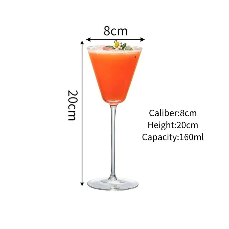 Japanese Handmade Cocktail Glasses Cups, Thin Wine Glass Goblet, Transparent Cocktail Glass Cup, Bar Martini Margaret Glass Cups