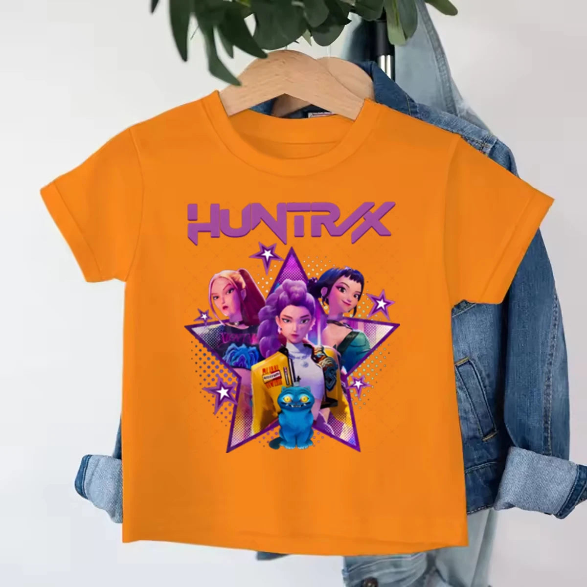KPop Demon Hunters Kids T-shirt Baby Girls Clothes Fashion Casual Tops 2025 Movie Cotton T Shirt Fans Gift Children's Clothing