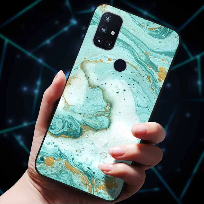 For OnePlus Nord N10 5G Cases N100 N200 Marble Soft Silicone Back Cover for OnePlus Nord N10 N 10 Phone Case Shockproof Coque