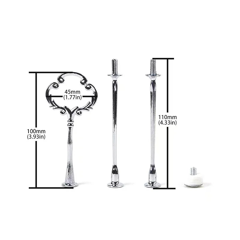 3 Tier Cake Display Stand Hardware Crown Metal Fitting Party Tray Cake Food Dessert Rack Cake Holder for Kitchen Home No Plate