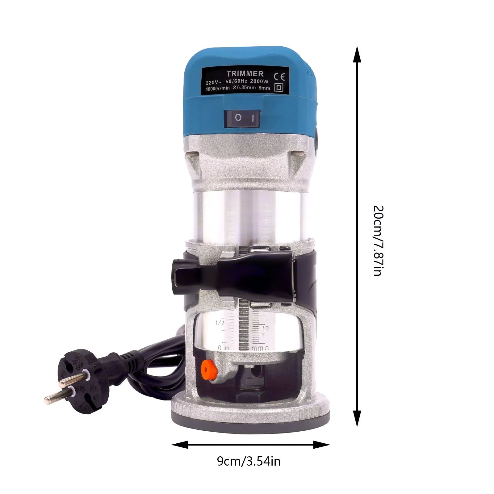 2000W Electric Trimming Fräse Einhandfräse Trimmer 40000RPM Holz Router Handfräse Fräsmaschine