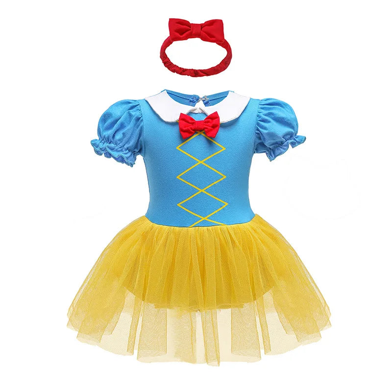 Baby Romper TUTU Dress With Headband Infant Baby Princess Girl Clothes Size 3-18M Cute Design Baby Dress Party Costumes
