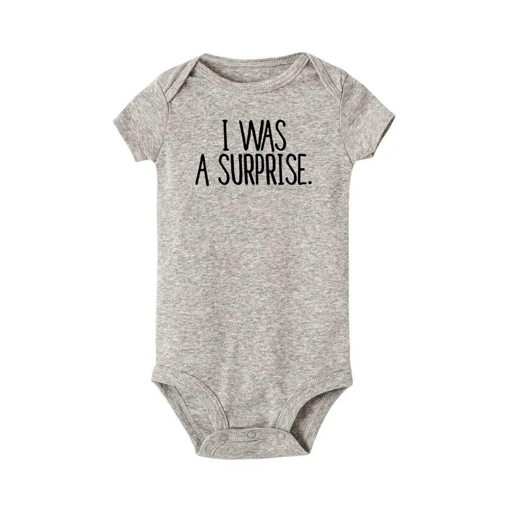 Twins Baby Bodysuit I Was Planned and I Was A Surprise Newborn Toddler Jumpsuit Boys Girls Funny Baby Outfits Infant Shower Gift