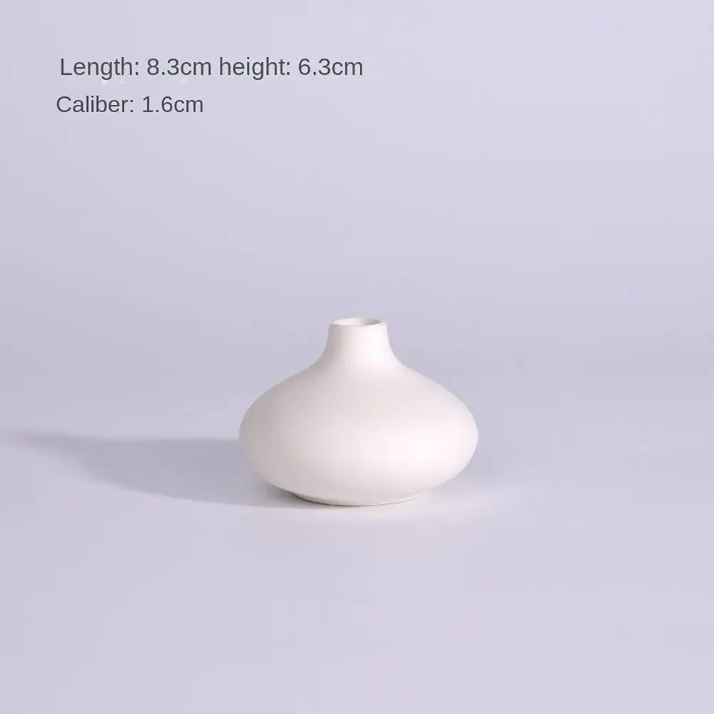 Nordic Style Ceramic Vase Ceramic Vase Desktop Ornaments Dried Flower Decor Hydroponic Plant Vase Bouquets Vases