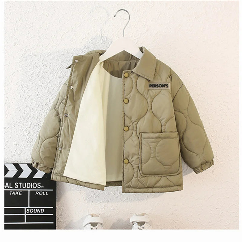 New Kids Cotton Coats Spring Children's Clothing Boys Warm Loose Casual Jackets Autumn Teen Short Cardigan Outerwear 3-10 Years