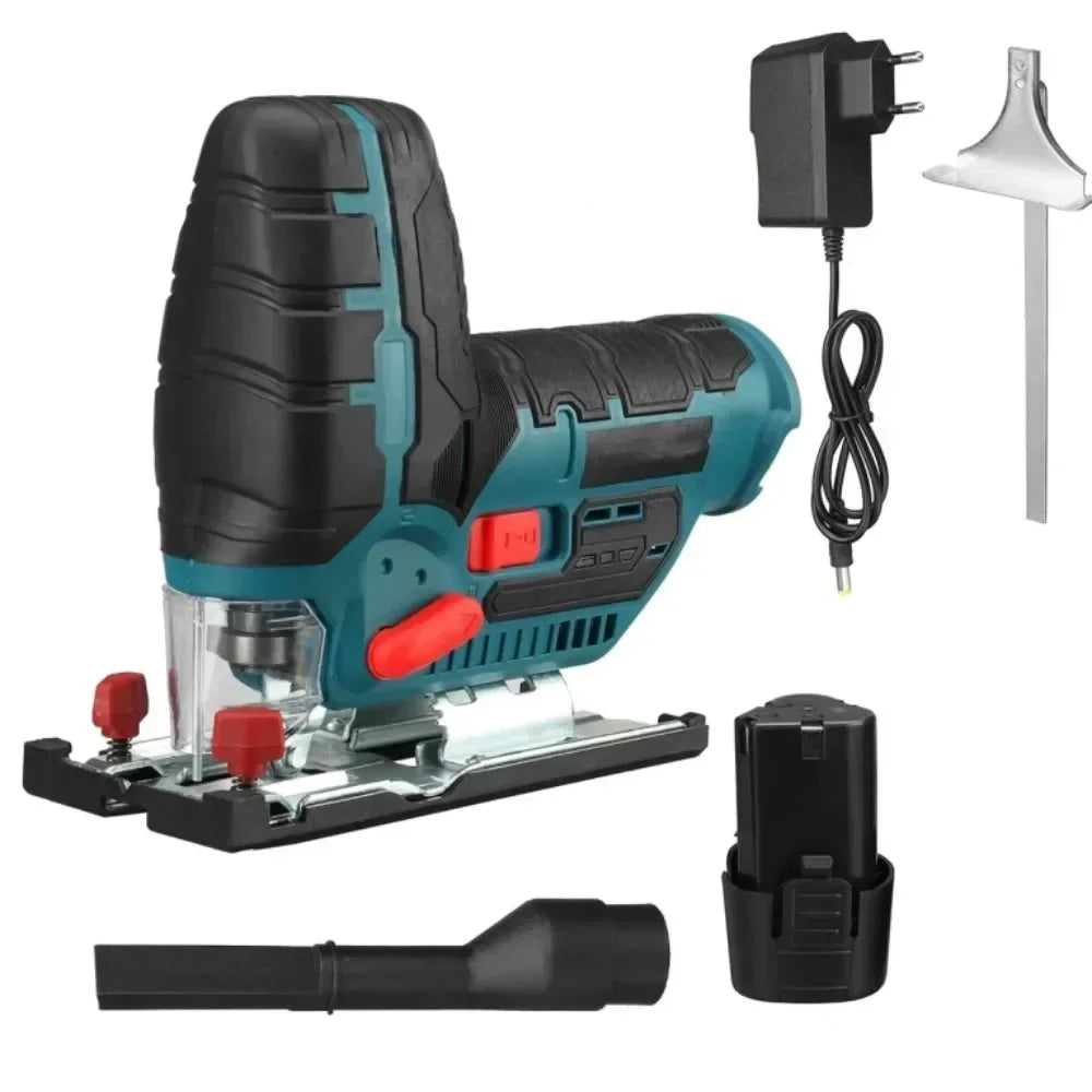 12V 80mm Cordless Brushless Jig Saw Electric Jigsaw 45 Degree Tilt Angle 6 Speed ​​Adjustable Portable Saws Metal cutting machine