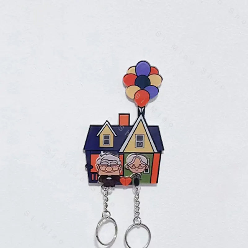 Couple Key Holder Wall Keychain Hanger Prevent Loss Key Pendant Home Decor Refrigerator Sticker Key Organizer Storage For Gift