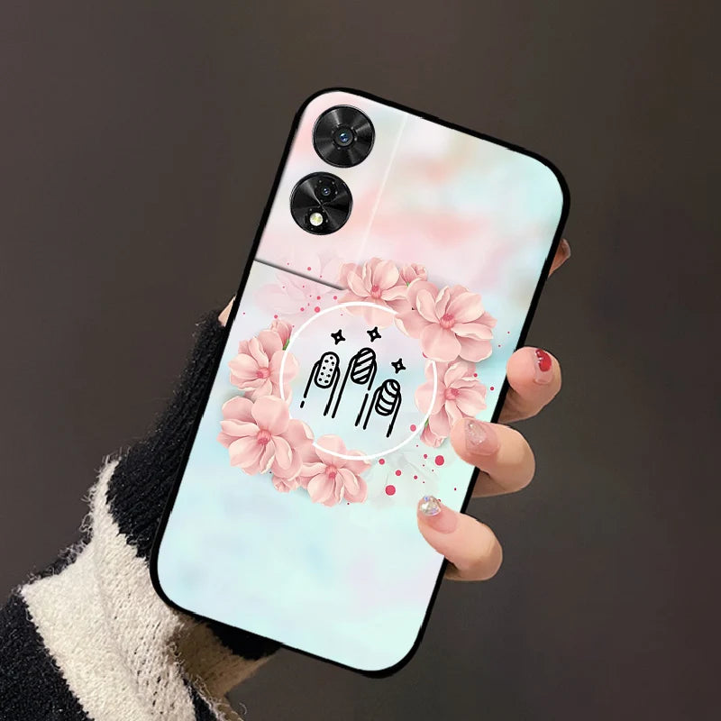 For TCL 50 5G Case, 505, 50 SE Fashion Cartoon Flowers Soft TPU Silicone Phone Cover for TCL 50 XE Nxtpaper Shockproof Coque Fundas