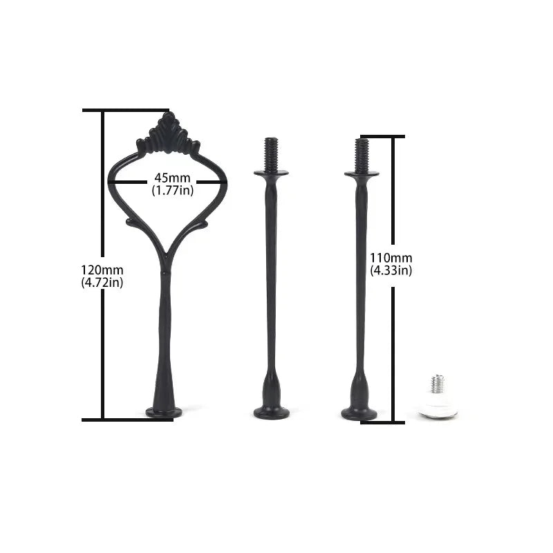 3 Tier Cake Display Stand Hardware Crown Metal Fitting Party Tray Cake Food Dessert Rack Cake Holder for Kitchen Home No Plate