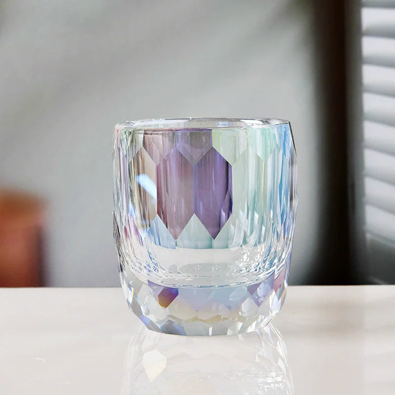 Japanese Handmade Carved Crystal Glass Whiskey Glasses, Household Foreign Wine Glasses, Water Glasses, Gift Collection, 200ml