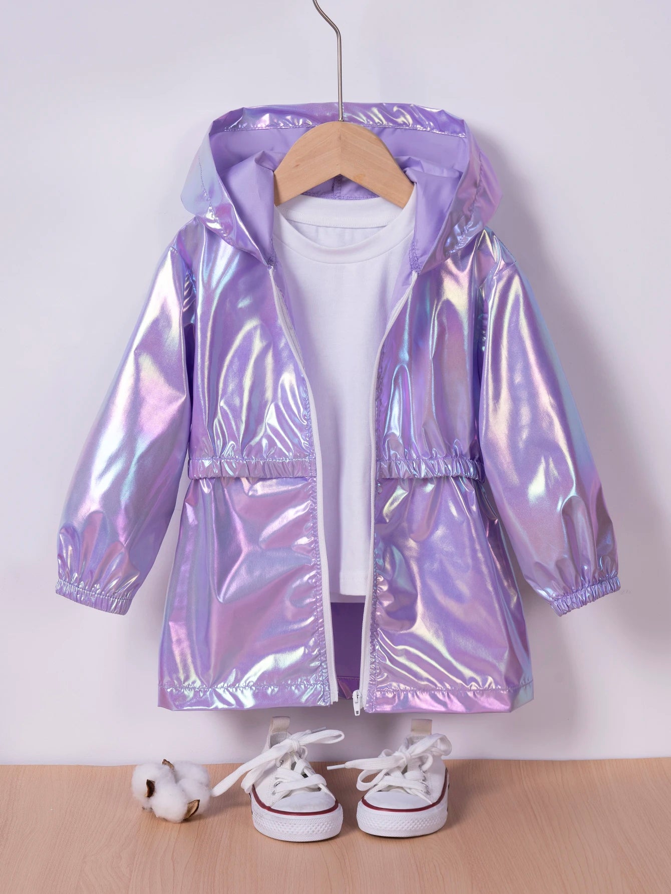 2024 Spring and Autumn Popular Children's Wear Casual Cute Girl's Thin Breathable Hooded Jacket