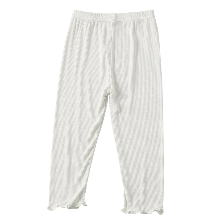 Girls Lightweight Summer Long Pants for Comfort and Stylish Casual Capris Clothes Children Candy Color Casual Korean Leggings